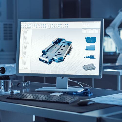 cad2bom 3d drawing of monitor on desk