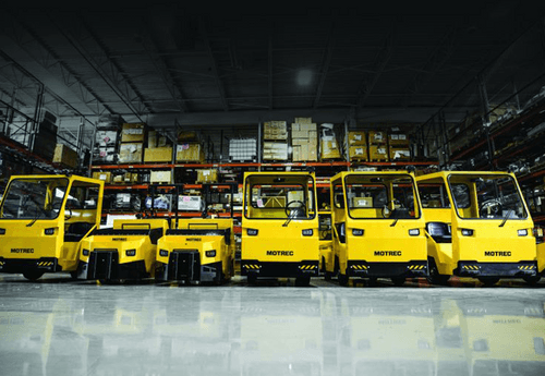 motrec fleet of warehouse vehicles