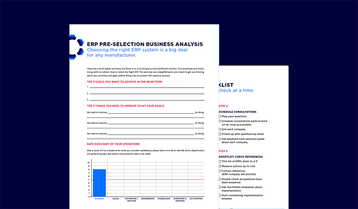 ERP selection checklist cover