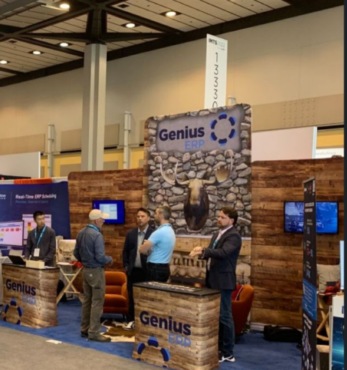 genius erp moose booth at tradeshow