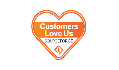 sourceforge customer love us badge